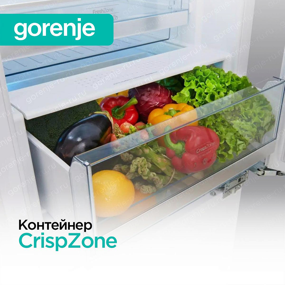 Встраиваемый двухкамерный холодильник Gorenje NRKI517E82WF