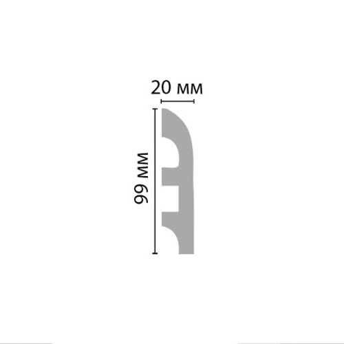 Плинтус напольный Decomaster A016 99х20х2000мм