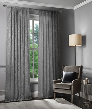 Шторы бархат Крэш (серый)