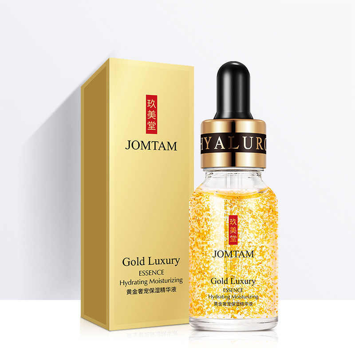 Сыворотка Jomtam уменьшающая поры с частичками золота Gold Luxury Essence, 15 мл