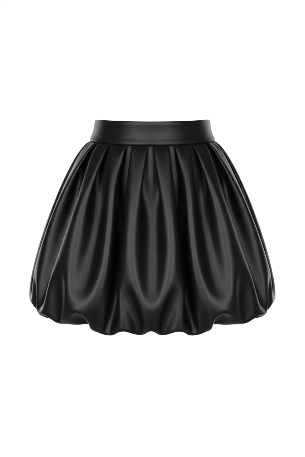 Юбка-баллон из эко-кожи