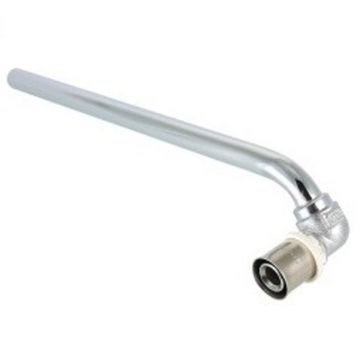 Пресс-фитинг Угольник VALTEC 16х15, 30 см, левый с хромированной трубкой (арт. VTm.281.LN.001615)