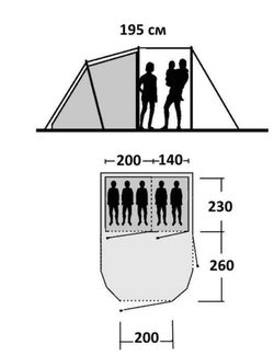 Кемпинговая палатка Liberty 5 Crusoe Camp