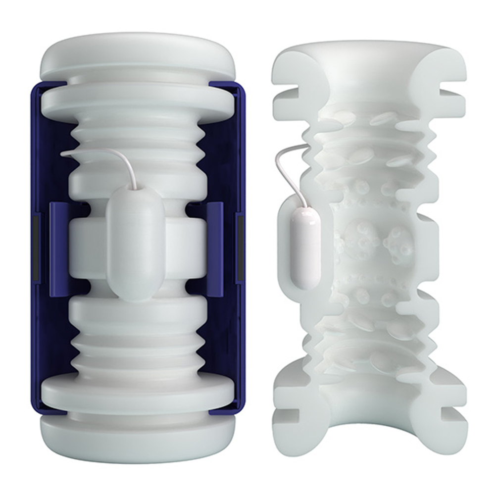 Синий автоматический вибромастурбатор 15,6см c функцией сжатия Pretty Love Masturbator DJ Lady BM-00900T92