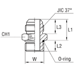 Штуцер FRLG JIC 1.7/8" UNF1.7/8"