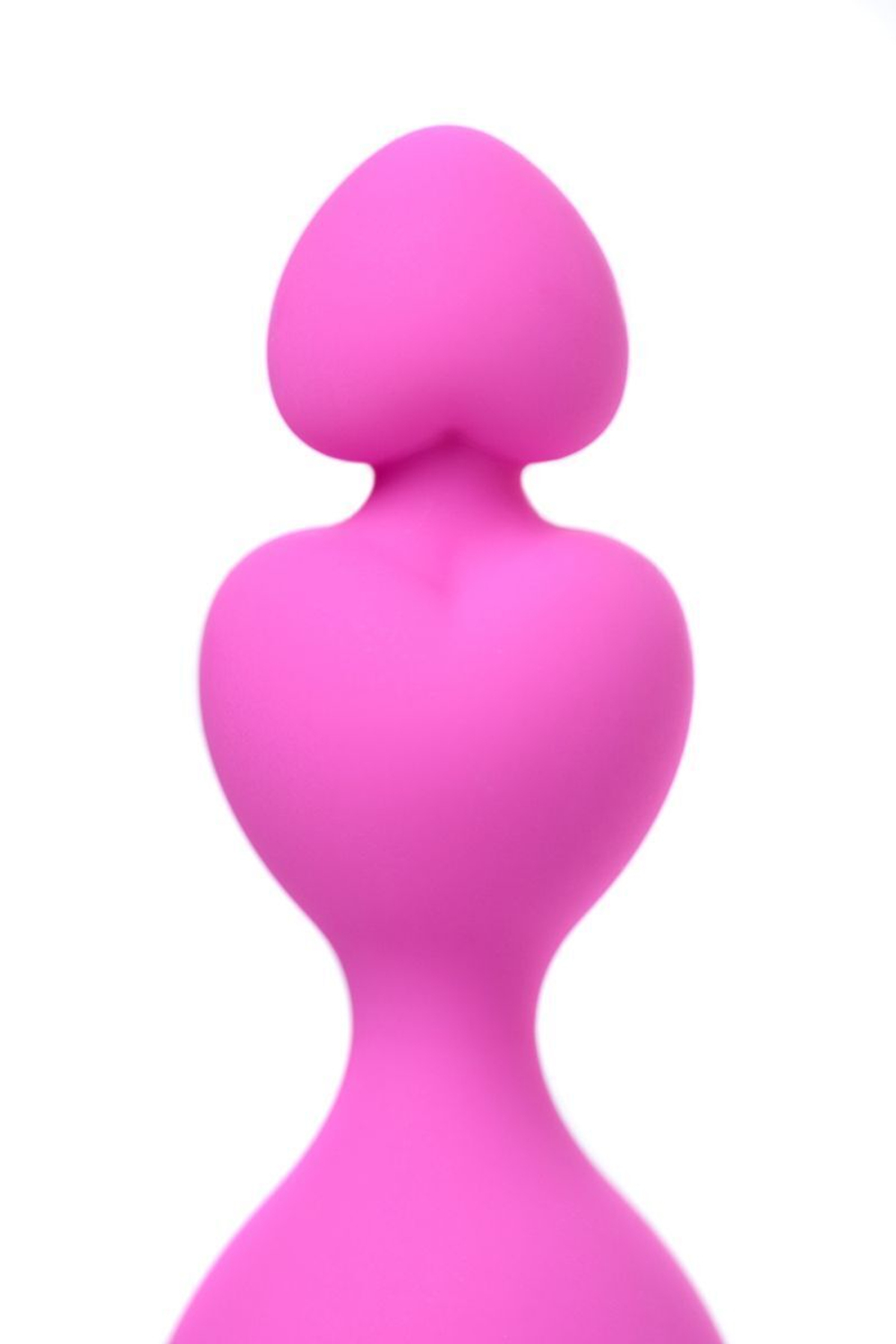 Розовая силиконовая анальная пробка Loverty - 8 см