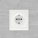 Розетка силовая, 2P+E, без з/ш, KANT, белая магнолия