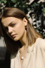 Подвес Цветок mini, коричневый, керамика