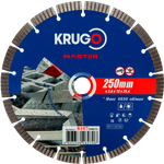 Диск алмазный Турбо сегментный KRUGO MASTER 250х2,6х25,4х12mm, 81072500271