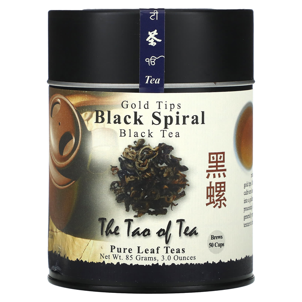 The Tao of Tea, Gold Tips Black Tea, черная спираль, 85 г (3 унции)