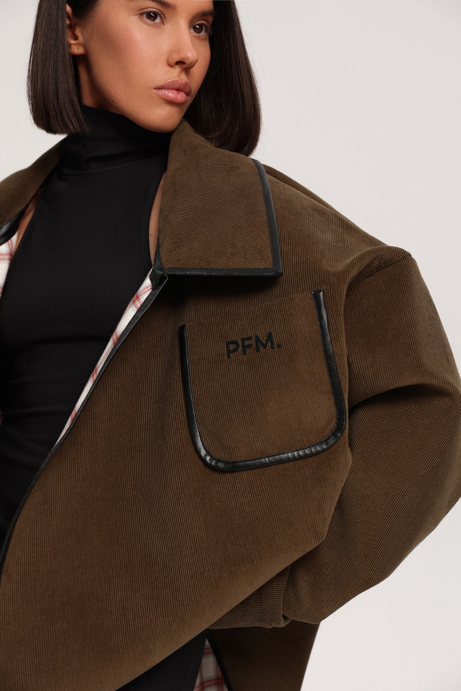 Бомбер двусторонний из вельвета