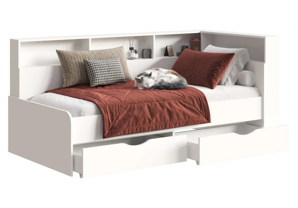 Кровать Woodville Амер 190х80 белая