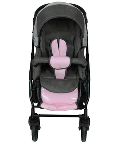 Детская коляска Alis Alvaro 2 в 1 Al 03 т.серый+св.серый+розовая кожа