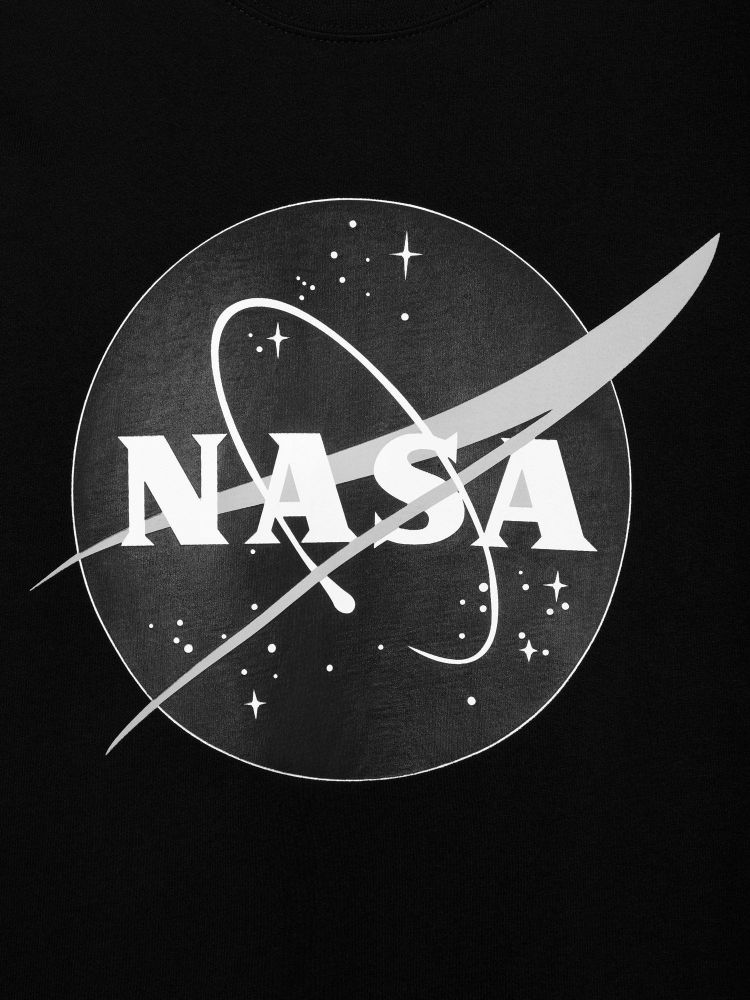 Футболка Alpha Industries NASA logo Black Черная