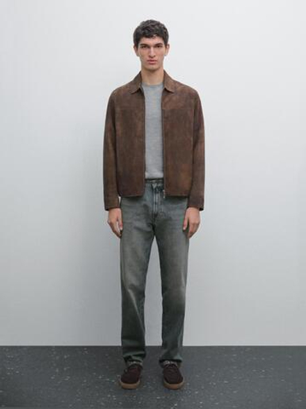 Massimo Dutti Зауженные джинсы, средне-синий