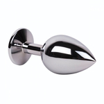 Большой стальной плаг с оранжевым кристаллом Juicy Orange - 9,5 см. (Цвет: оранжевый)