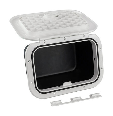 Ящик врезной с крышкой, белый, 270х373х160 мм