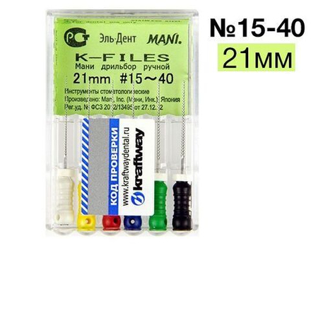 К-Files №15-40 21мм (6 шт.) Мани