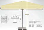 Зонт профессиональный 4х4 м Avocado