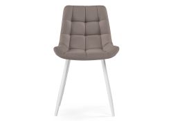 Стул на металлокаркасе Челси К велюр латте / белый