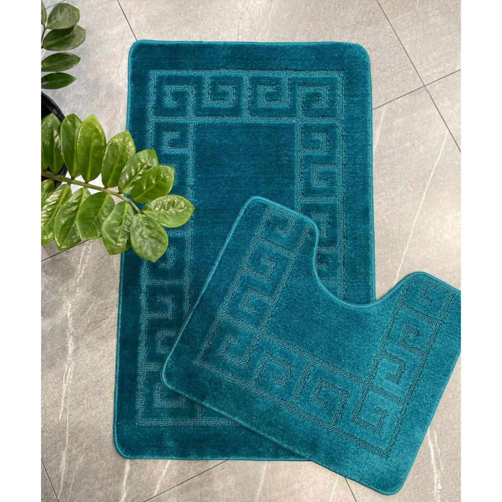 Комплект ковриков для ванной и туалета My Crystal АФИНЫ 50*80 и 40*50 изумруд