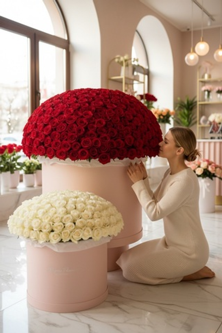 Шляпная коробка 60 см Цвет: Нежно розовый.