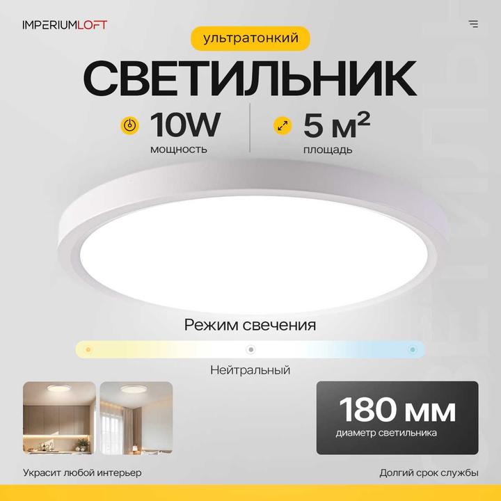 Потолочный светодиодный светильник Imperium Loft Slim 141008-26