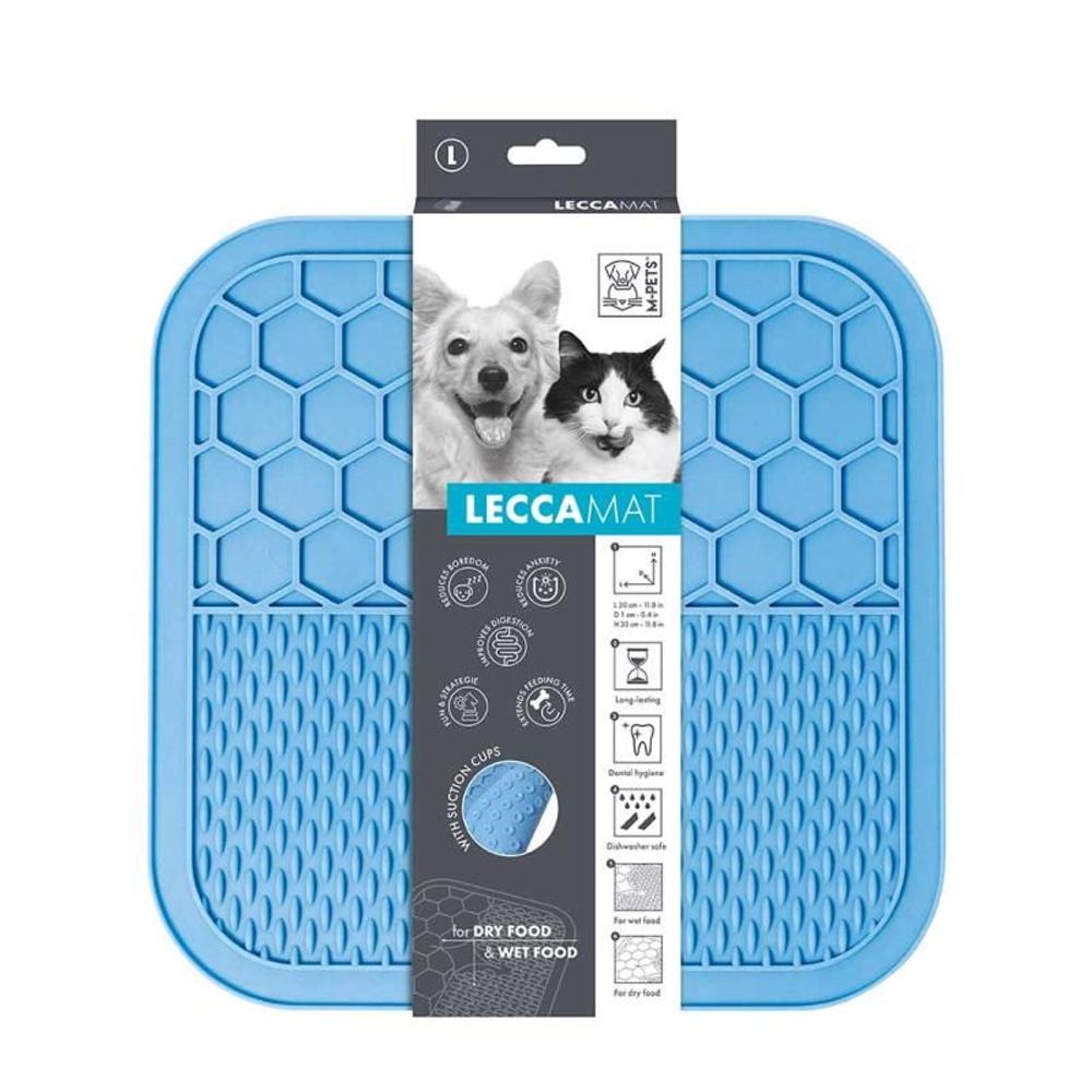 Лизательный коврик Mpets для домашних животных, синий, М, 21x21x1 см Лизательный коврик Mpets для домашних животных, синий, М, 21x21x1 см