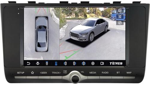 Магнитола для Hyundai Creta 2 2021-2022, Solaris HC 2024+ (BOSE и/или 360, рамка с крутилкой) - Teyes CC3-2K-360 монитор 9.5" 2K QLED на Android 10, Быстрая, CarPlay, 4G SIM-слот, 4 камеры в комплекте