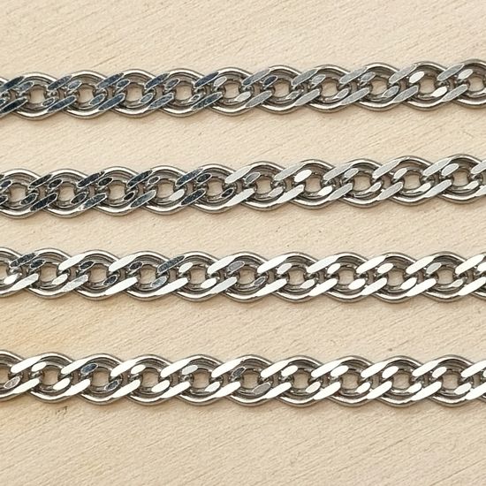 Цепочка Нонна. Родированная 4 мм