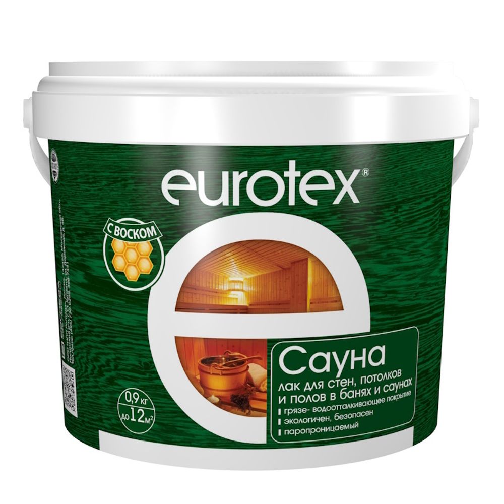 Лак д/сауны  EUROTEX  0,9л  (Рогнеда)