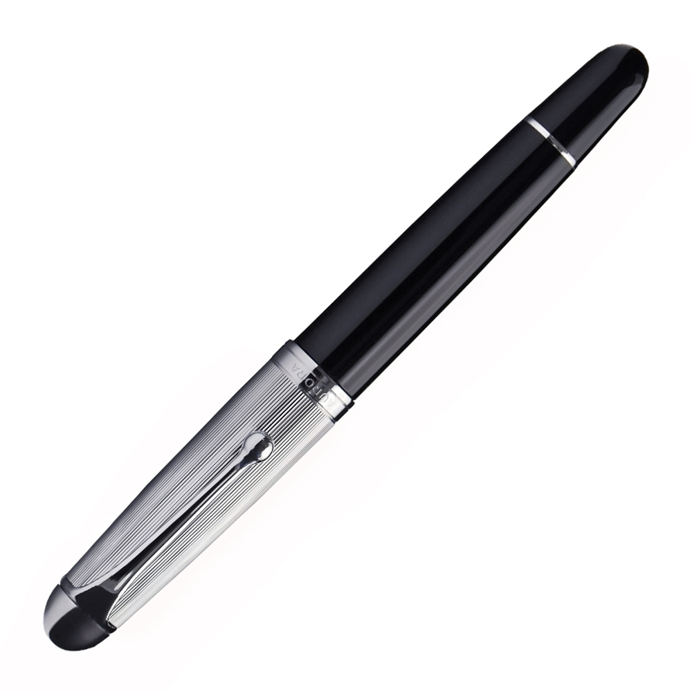 Перьевая ручка Aurora Millerighe Black resin with chrome CT, в подарочной коробке
