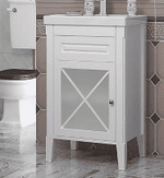 Тумба Палермо 50, вар 2, цвет белый, левая (раковина FRAME)