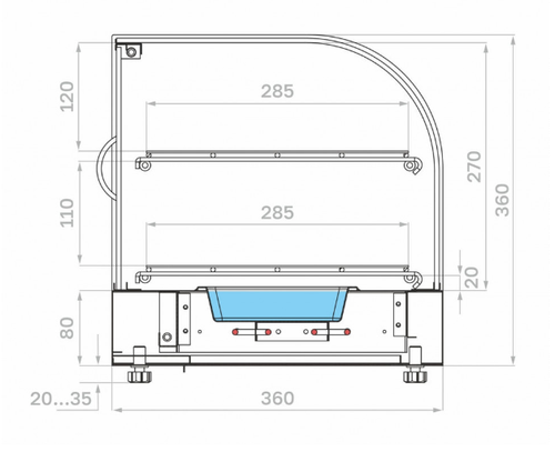 Тепловая витрина-мармит Carboma AFRICA 2 A36 HWB 0,6-1