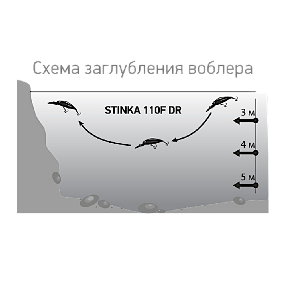 Воблер LureMax Stinka 090F-MR 90мм 7.5г 1.5-1.8м -