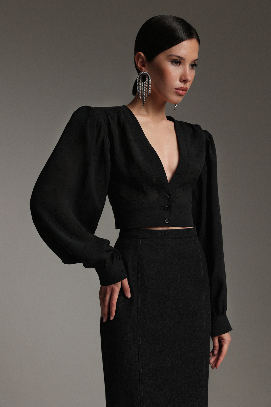 Блуза на пуговицах