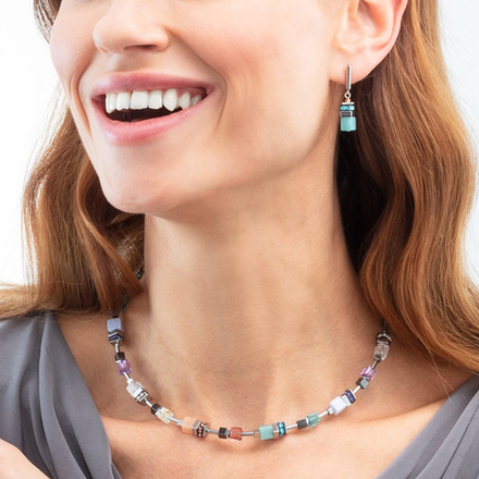 Серьги Coeur de Lion Multicolour Pastel Silver 3017/21-1580