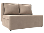 Диван прямой Лагуна, Бежевый\Коричневый, Велюр, 114430