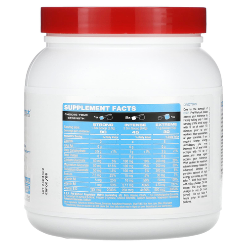 Metabolic Nutrition, ESP Pre-Workout, голубая малина`` 300 г