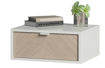 Тумба прикроватная Fjord 1 ящик подвесная (белая)