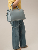 Кожаная сумка Azaro 30724 серое небо