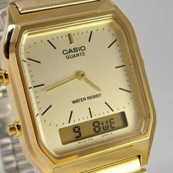 CASIO G-Shock AQ-230GA-9D 38.8mm Gold Watch AQ-230GA-9D