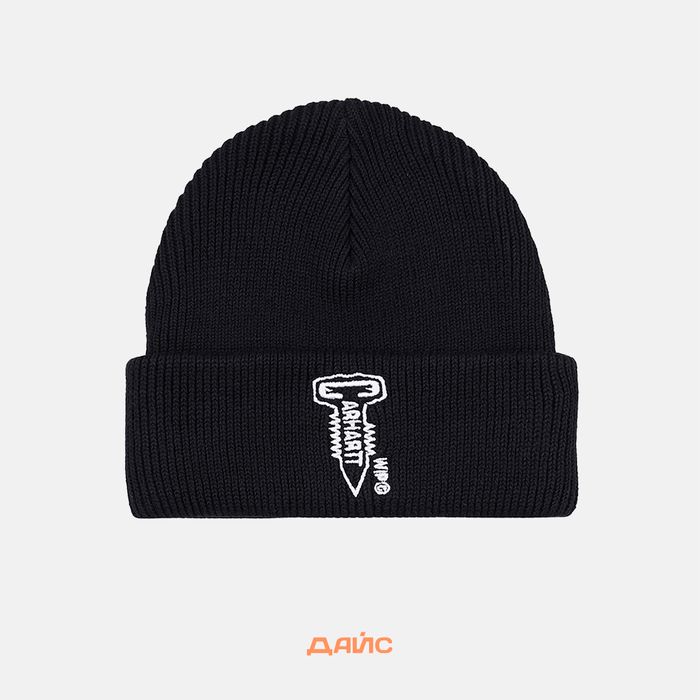 Шапка Carhartt WIP Screw Beanie  артикул:I033875_black - купить в магазине Дайс
