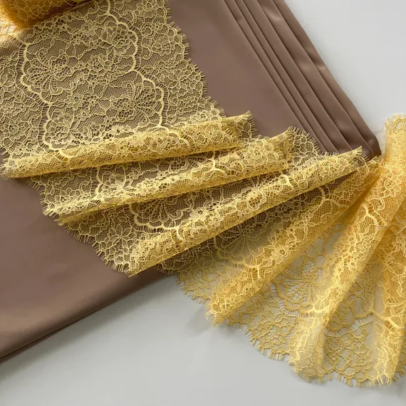 Кружево реснички желтое (22х300 см)