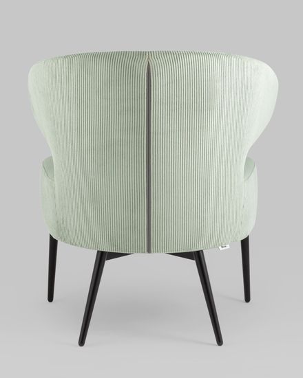 Кресло лаунж Royal Stripes велюр фисташковый