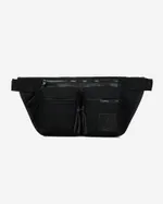 Сумка поясная Якорь Снабжение ВС Черная Кожа/Нейлон