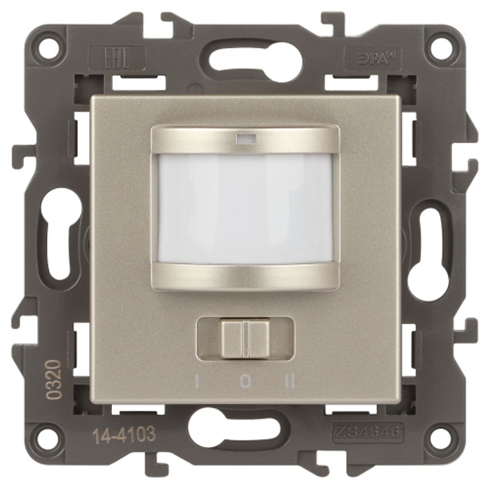 14-4103-04 ЭРА Датчик движения 2-проводной, 180-240В, 200Вт, IP20, Эра Elegance, шампань