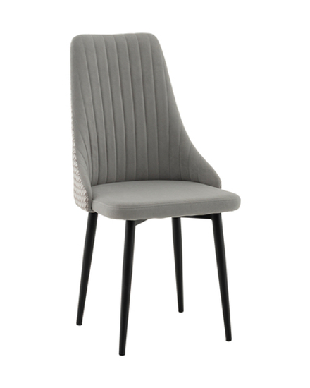 Стул Касаденика велюр серый, спинка гобелен лошадки