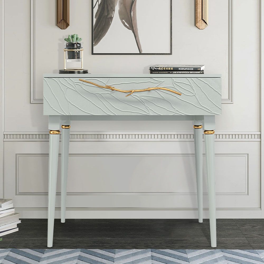 Консоль Арт Колор leaves Классик Голд Серый дым