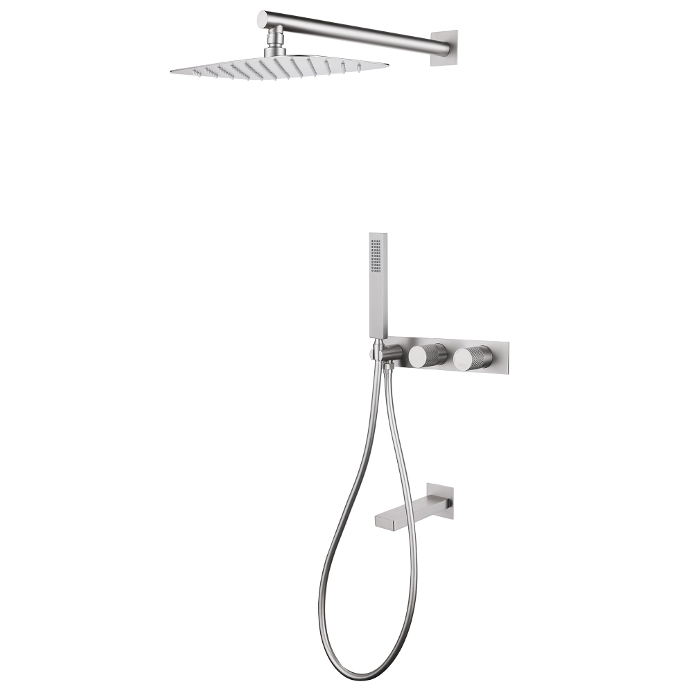 Душевая система ABBER Rund AF8717SP скрытого монтажа с изливом, сатин